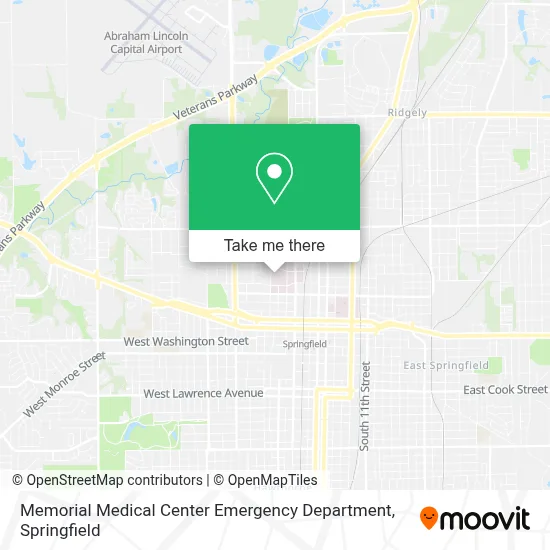 Memorial Medical Center Emergency Department map