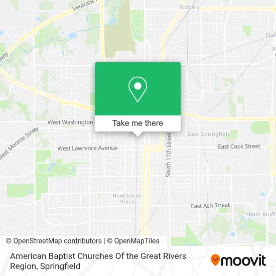 American Baptist Churches Of the Great Rivers Region map