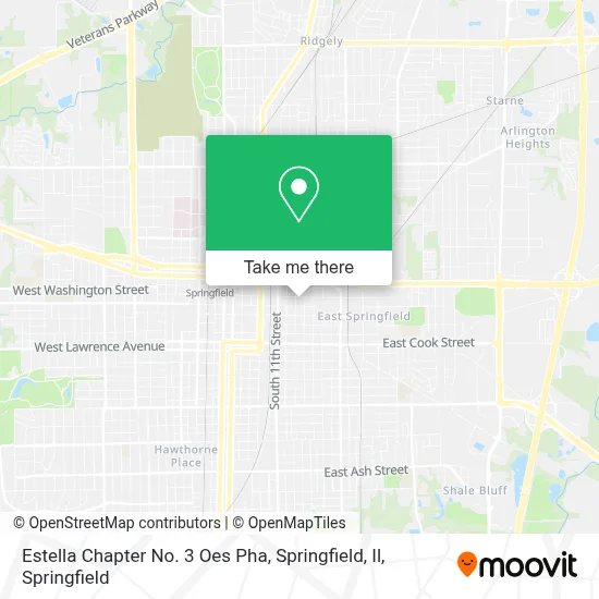 Estella Chapter No. 3 Oes Pha, Springfield, Il map