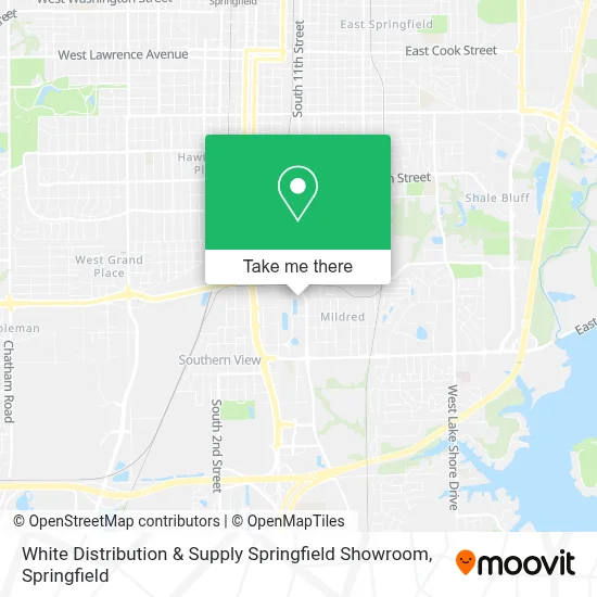 White Distribution & Supply Springfield Showroom map