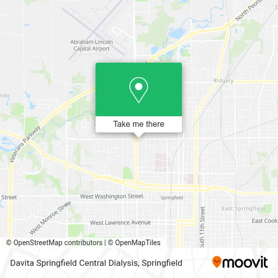 Davita Springfield Central Dialysis map