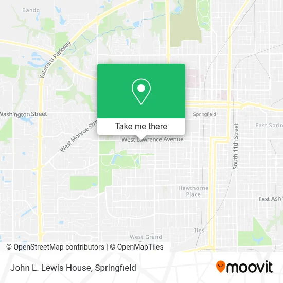 John L. Lewis House map