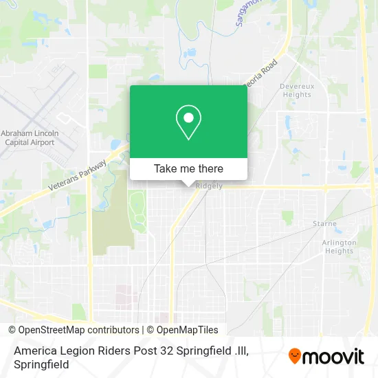 America Legion Riders Post 32 Springfield .Ill map