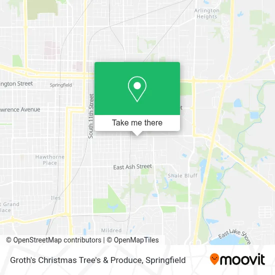Groth's Christmas Tree's & Produce map