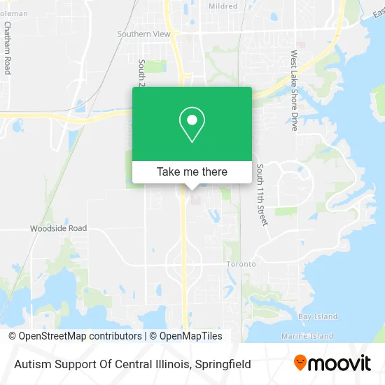 Autism Support Of Central Illinois map