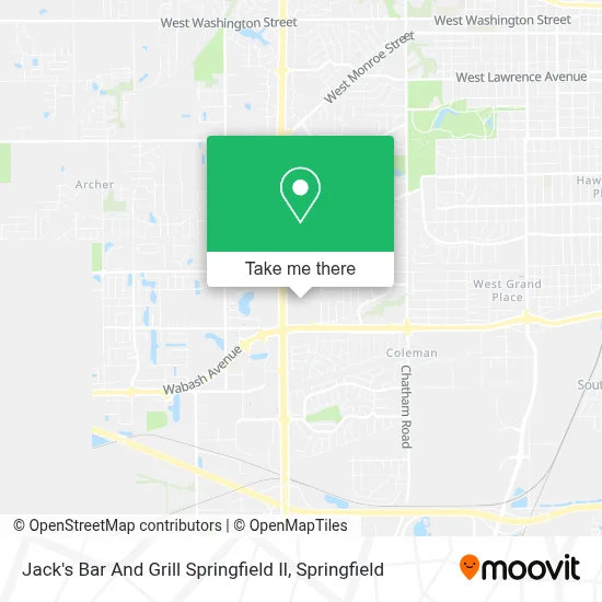 Jack's Bar And Grill Springfield Il map