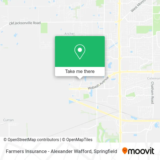 Farmers Insurance - Alexander Wafford map