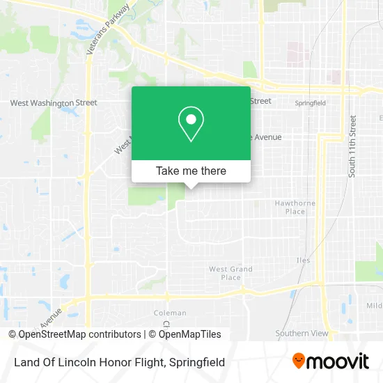 Land Of Lincoln Honor Flight map