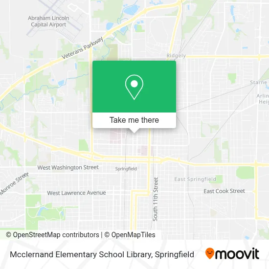 Mcclernand Elementary School Library map