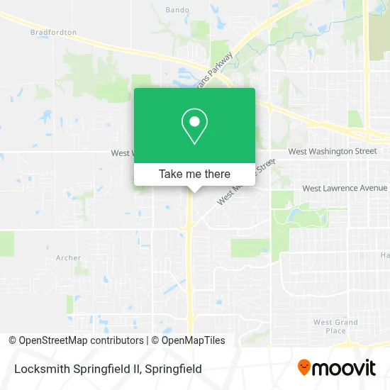 Locksmith Springfield Il map