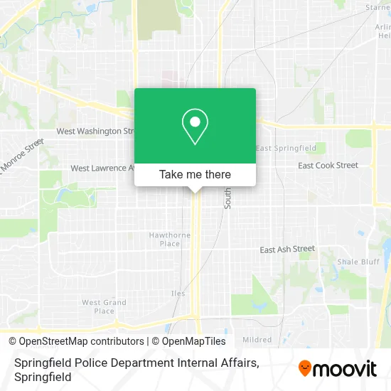 Springfield Police Department Internal Affairs map