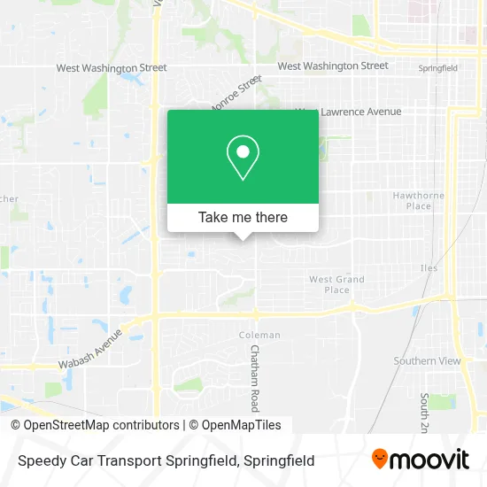 Speedy Car Transport Springfield map