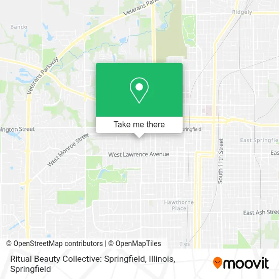 Ritual Beauty Collective: Springfield, Illinois map