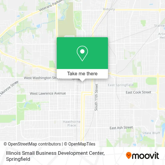 Illinois Small Business Development Center map