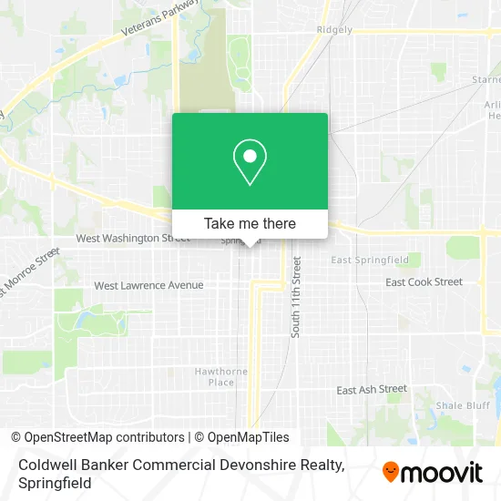 Coldwell Banker Commercial Devonshire Realty map