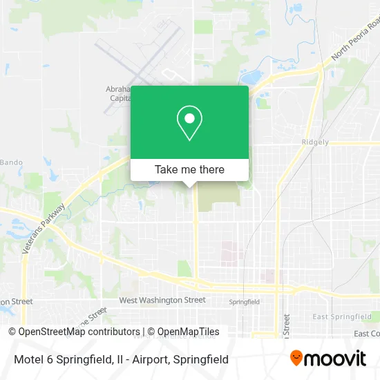 Motel 6 Springfield, Il - Airport map