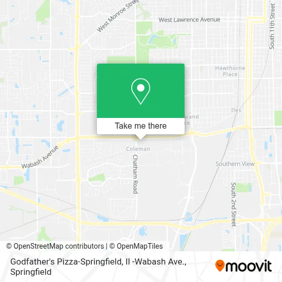 Godfather's Pizza-Springfield, Il -Wabash Ave. map