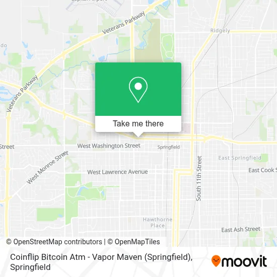 Coinflip Bitcoin Atm - Vapor Maven (Springfield) map