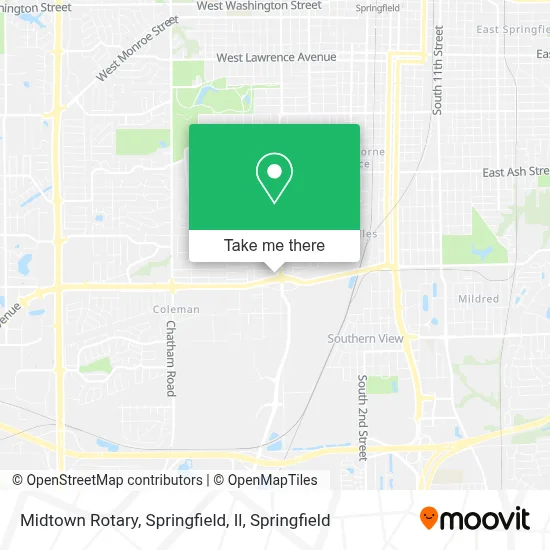Midtown Rotary, Springfield, Il map