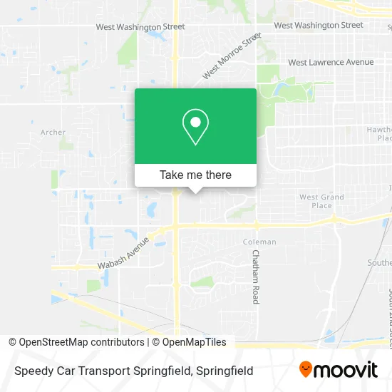 Speedy Car Transport Springfield map