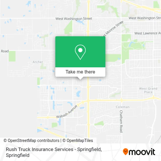 Rush Truck Insurance Services - Springfield map