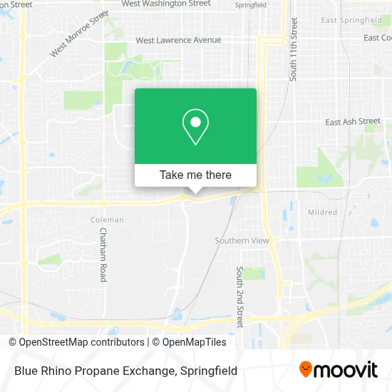 Blue Rhino Propane Exchange map