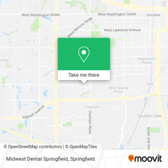 Midwest Dental Springfield map