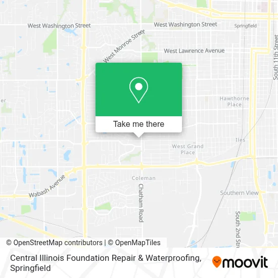 Central Illinois Foundation Repair & Waterproofing map