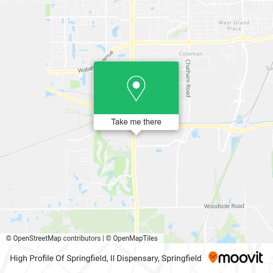 High Profile Of Springfield, Il Dispensary map