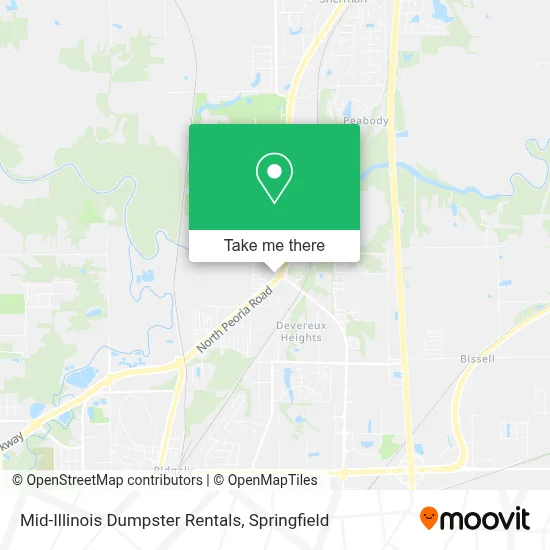 Mid-Illinois Dumpster Rentals map