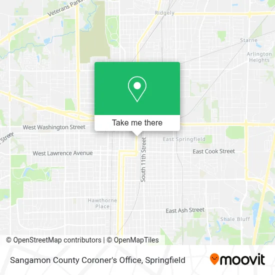 Sangamon County Coroner's Office map
