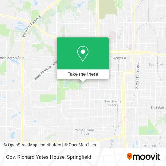 Gov. Richard Yates House map