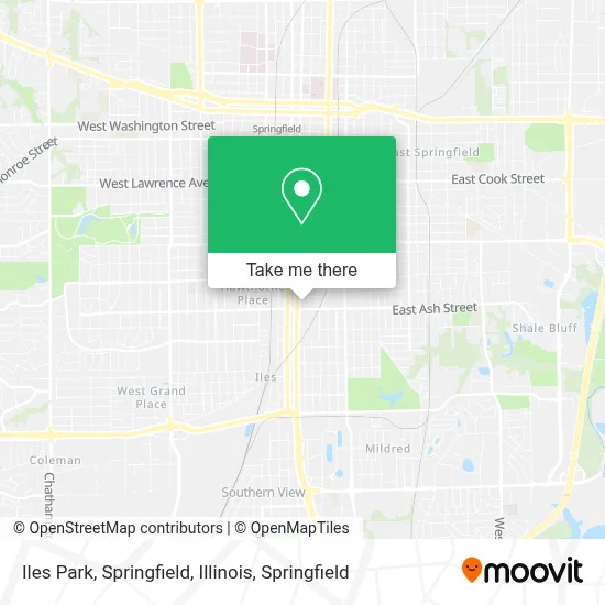 Iles Park, Springfield, Illinois map