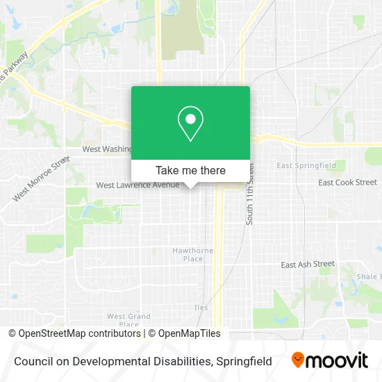 Council on Developmental Disabilities map