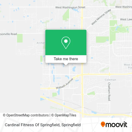Cardinal Fitness Of Springfield map