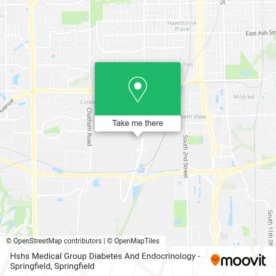 Hshs Medical Group Diabetes And Endocrinology - Springfield map