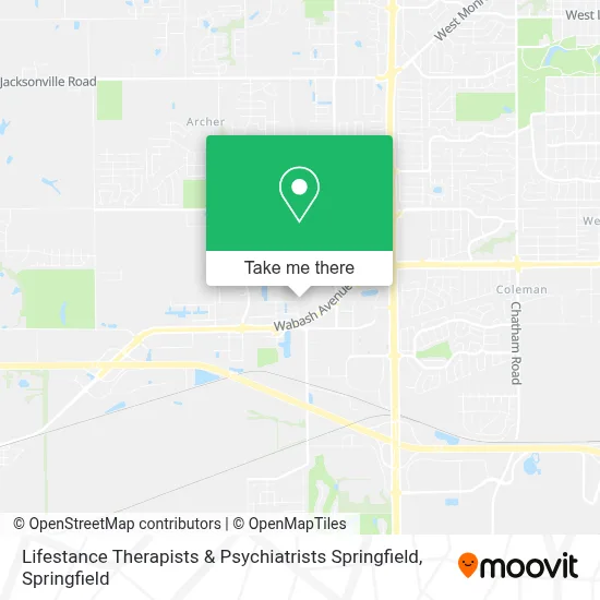 Lifestance Therapists & Psychiatrists Springfield map