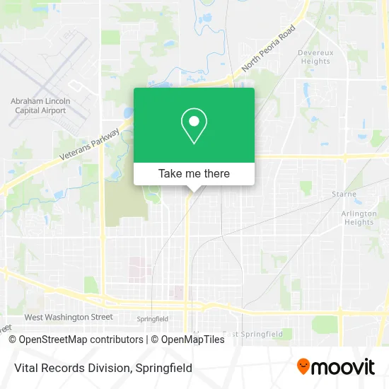 Vital Records Division map