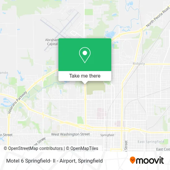 Motel 6 Springfield- Il - Airport map