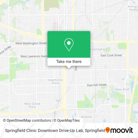 Springfield Clinic Downtown Drive-Up Lab map