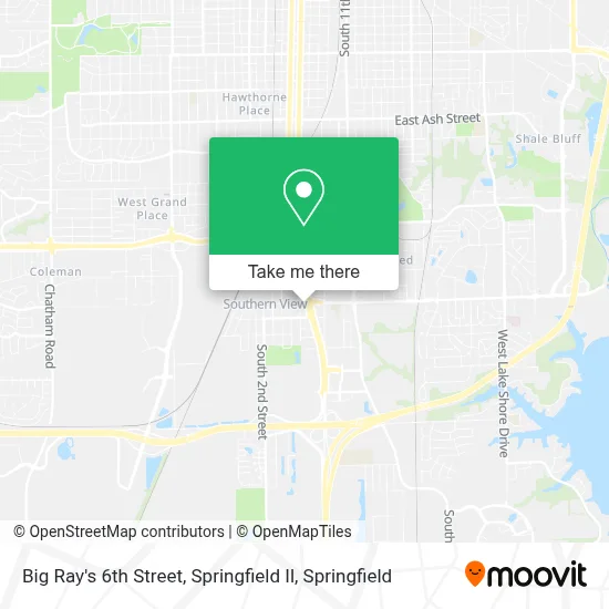Big Ray's 6th Street, Springfield Il map