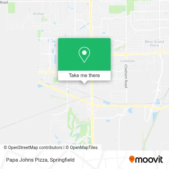 Papa Johns Pizza map