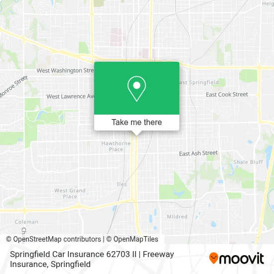 Springfield Car Insurance 62703 Il | Freeway Insurance map