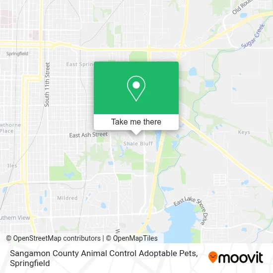 Sangamon County Animal Control Adoptable Pets map