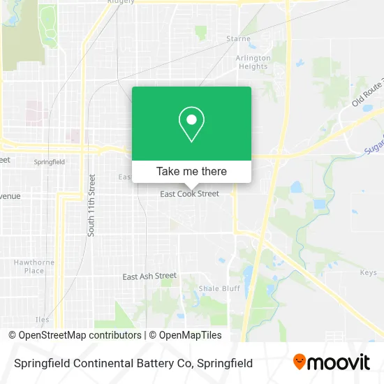 Springfield Continental Battery Co map