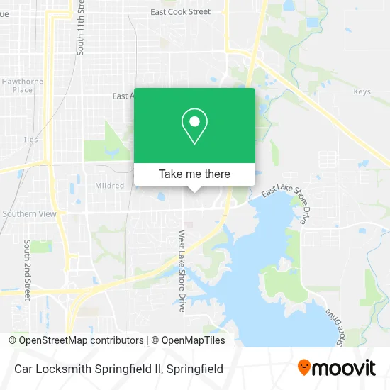 Car Locksmith Springfield Il map