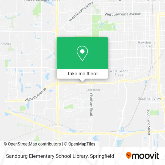 Sandburg Elementary School Library map
