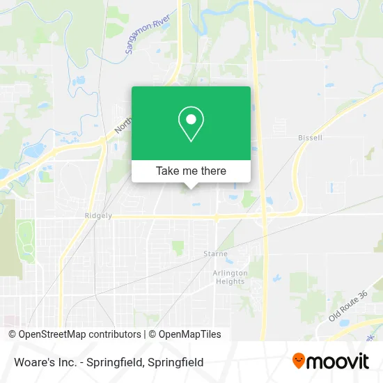 Woare's Inc. - Springfield map