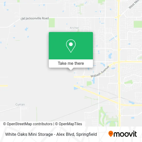 White Oaks Mini Storage - Alex Blvd map