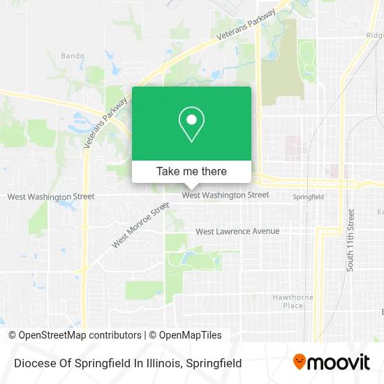Diocese Of Springfield In Illinois map